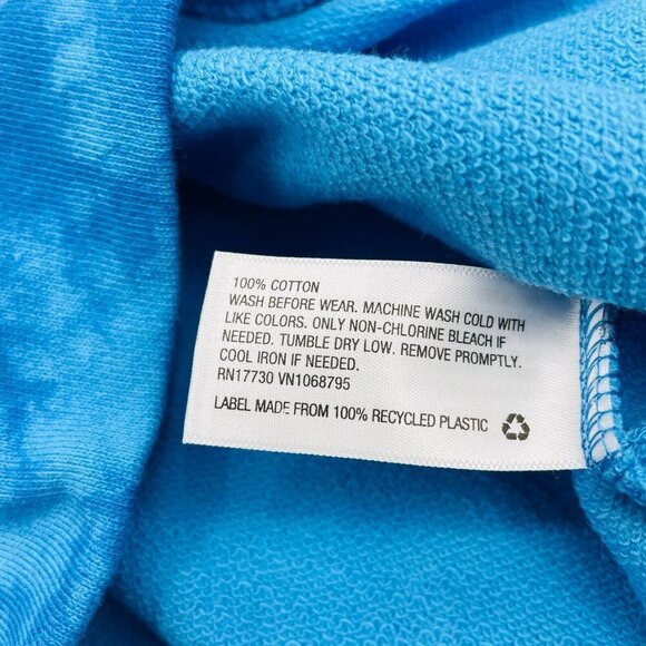 Cat & Jack Unisex Kids Size Small Bright Blue Tie Dye Pullover Sweatshirt 1372 - Picture 8 of 8